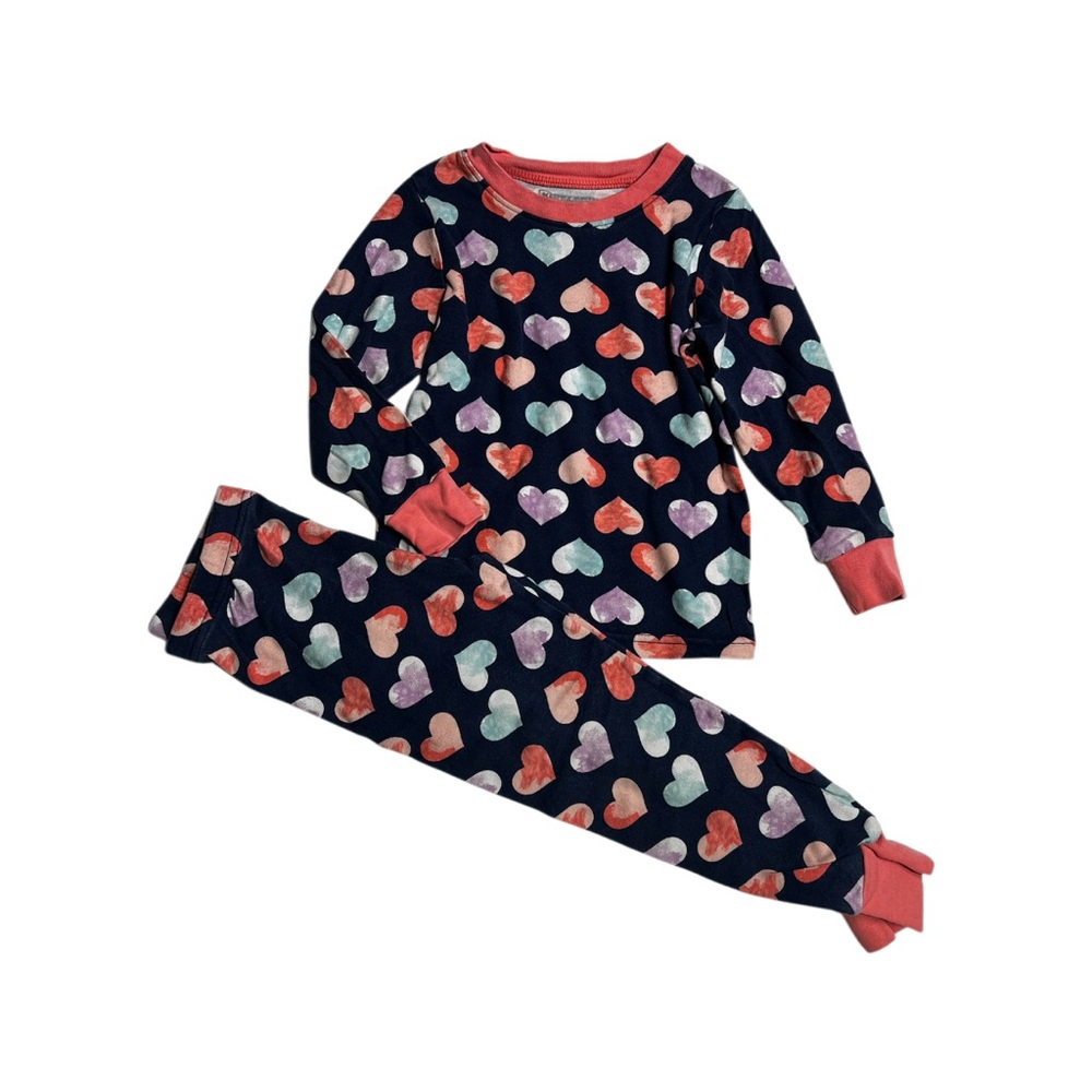Kirkland Signature Kids Pajama Set - Navy with‎ Multicolor Hearts